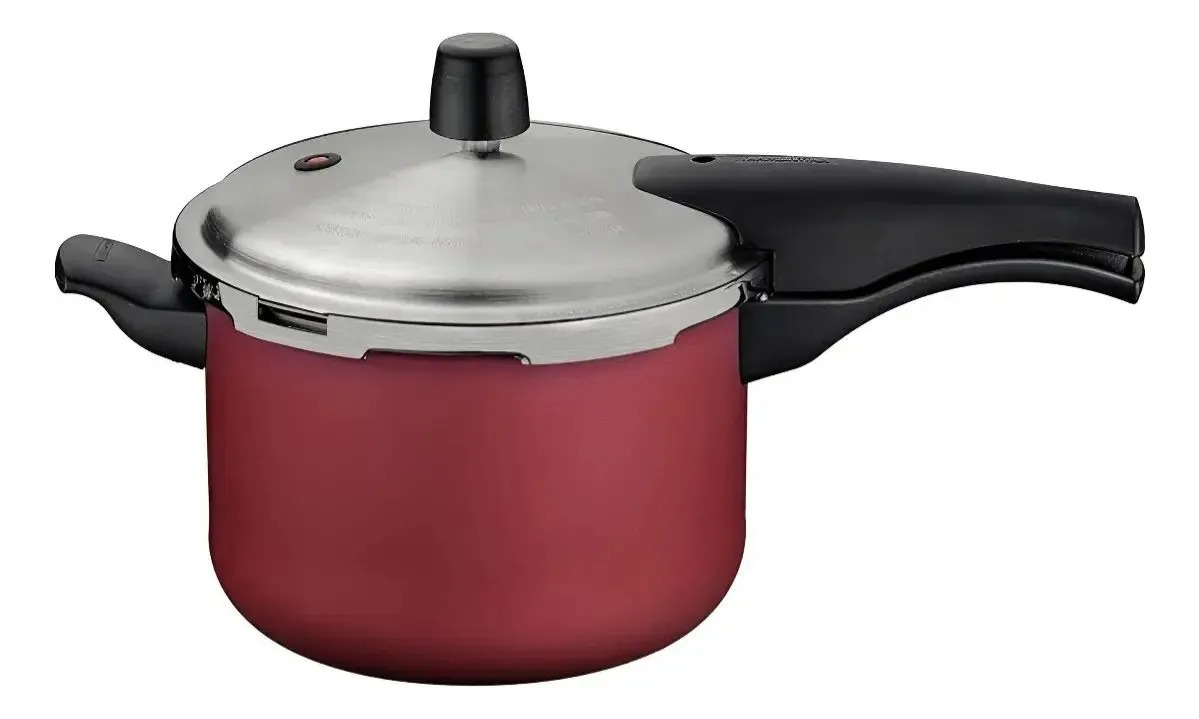 Panela de Pressão Tramontina Vancouver Alumínio Antiaderente Vermelho 6,0 LITROS